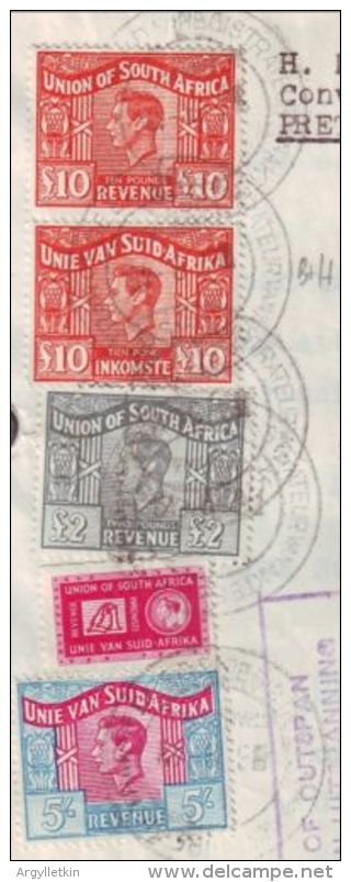 SOUTH AFRICA KING GEORGE SIXTH REVENUE HIGH VALUES 1948 - Unclassified