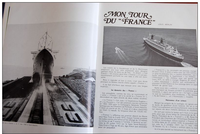 RARE LIVRE PAQUEBOT FRANCE CROISIERE AUTOUR DU MONDE 1974 EDITION DE L'ATLANTIQUE OLD BOOK FRENCH LINE CRUISE