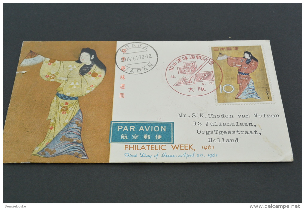 JP64-  FDC -  Japan - 1961 -philatelic Week  -  Adressed - FDC