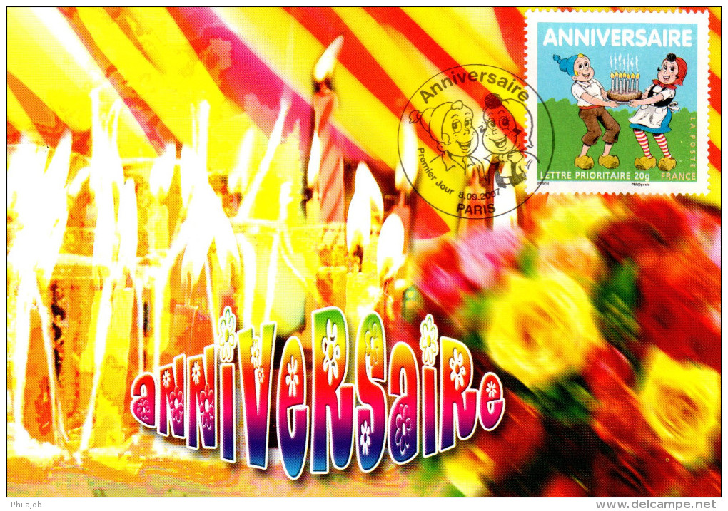 FRANCE 2007 " ANNIVERSAIRE SYLVAIN ET SYLVETTE " Sur Carte Maximum N° YT 4081. Parfait état. CM - Comics