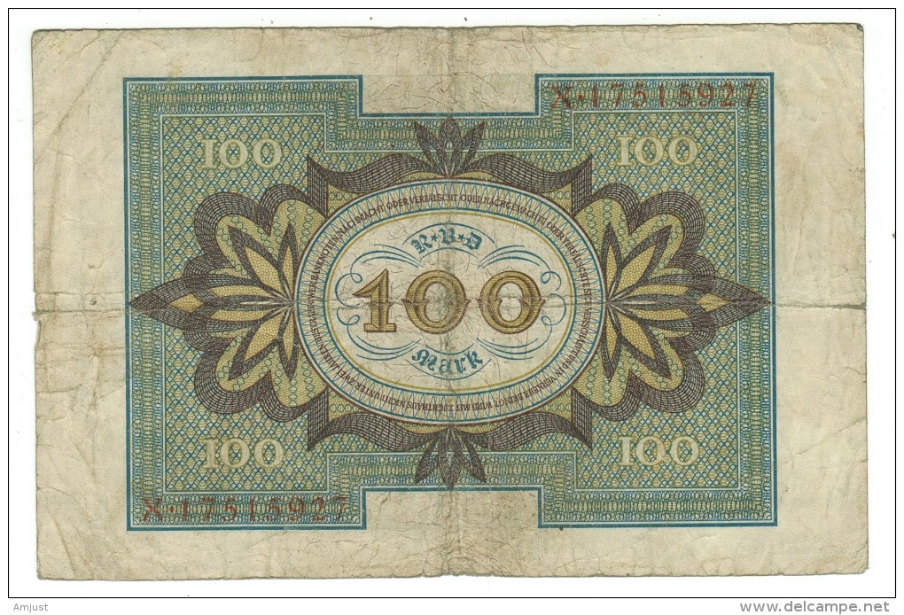 Allemagne // Deutschland // Billet 100  Marks Type 1920 - 100 Mark