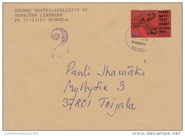 26738- PAINTING BY AKSELI GALLEN KALLELA, STAMPS ON COVER, 2010, FINLAND - Storia Postale