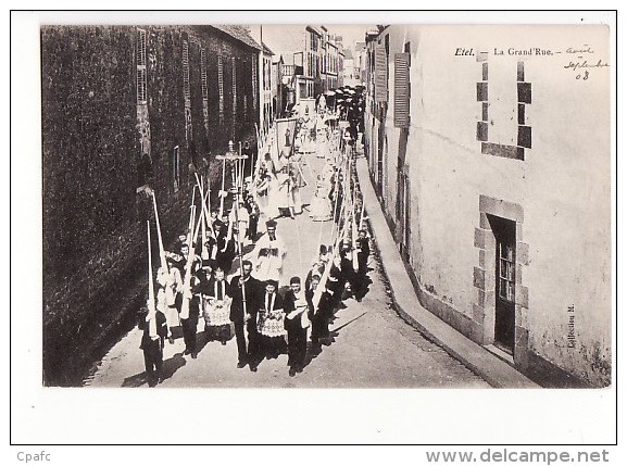 Etel - La Grand'Rue , Procession - Etel