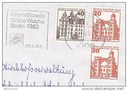 1983 WEST BERLIN Cover GREEN WEEK Slogan  Agricultural Fair Environment Stamps Germany - Environment & Climate Protection