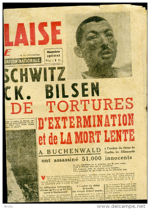 La MARSEILLAISE Du CENTRE Organe Quotidien Régional Du Mouvement De Liberation Nationale BUCHENWALD - Otros & Sin Clasificación