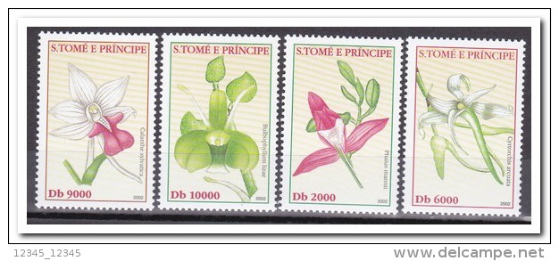 Sao Tome 2002, Postfris MNH, Flowers, Orchids - Sao Tome En Principe