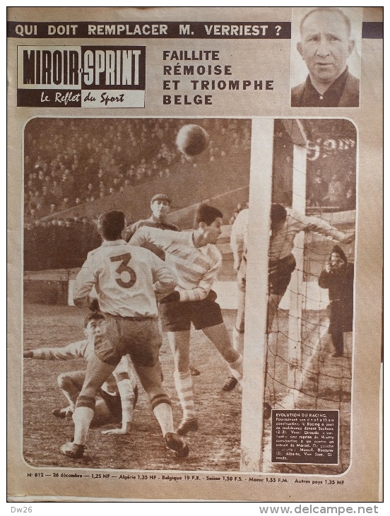 Miroir-Sprint N°812 - 26 Décembre 1961 - Foot-ball : Faillite Rémoise Et Triomphe Belge - M. Verriest - Sport