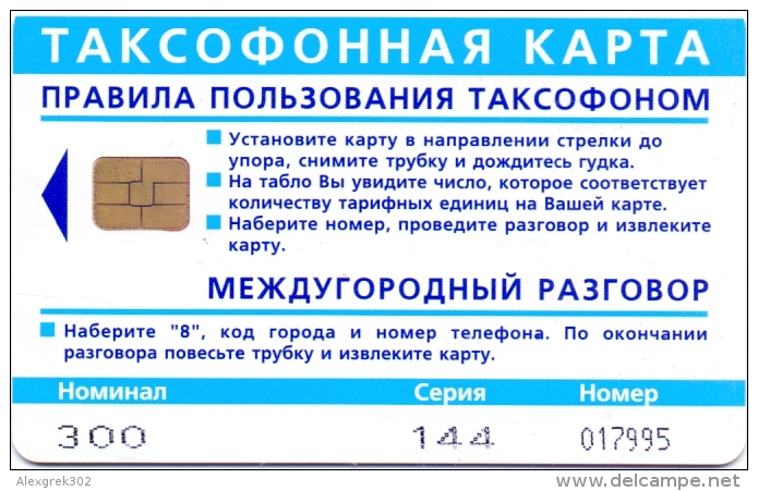 USED PHONE CARDS  ROSSIA  Kalmykia Elista  144 SERIES 300 Units( City Views ) - Russia