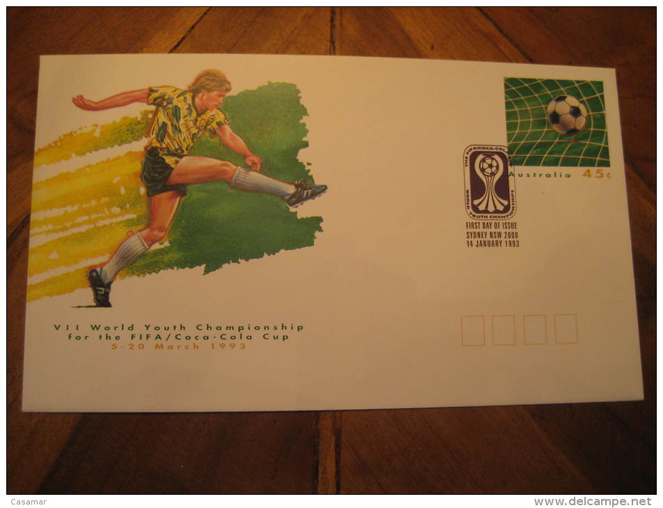 Sydney 1993 FIFA / COCA - COLA Cup Football Futbol Soccer Postal Stationery Cover Australia Coca-cola - Briefe U. Dokumente