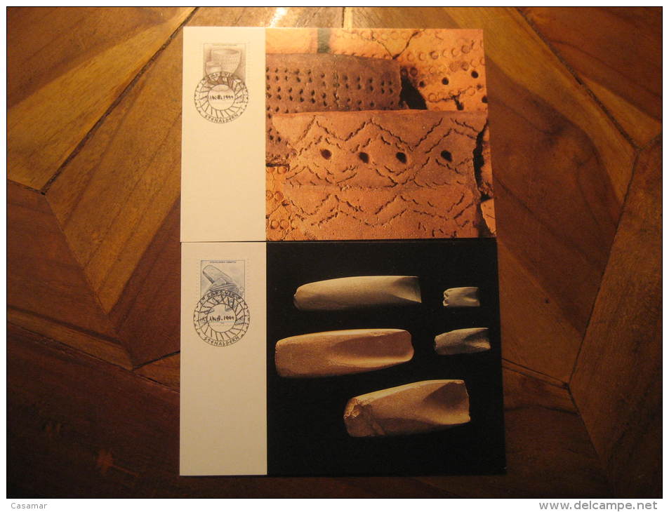 Saltvik Stenaldern 1994 Stone Age Ceramics Archaeology Prehistory Maxi Maximum 2 Card Aland Finland - Archäologie