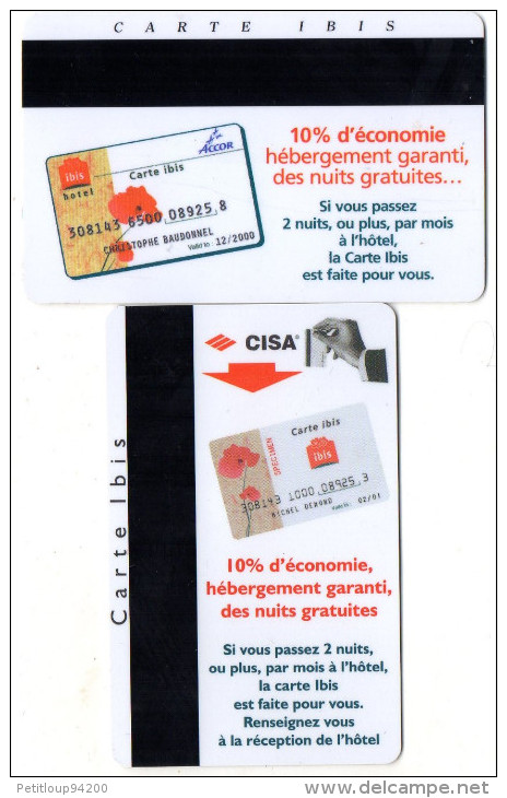 2 CLES D'HOTEL  HOTEL IBIS - Hotel Key Cards
