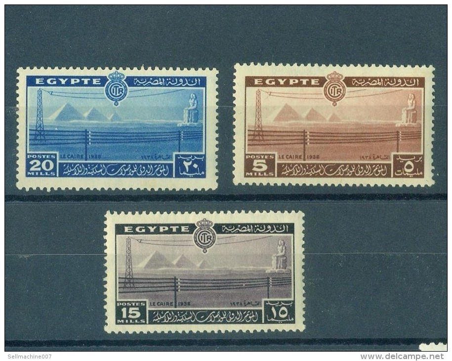 Egypt Stamps 1938 MNH Telecommunication Conference Stamp Full Set - Ongebruikt