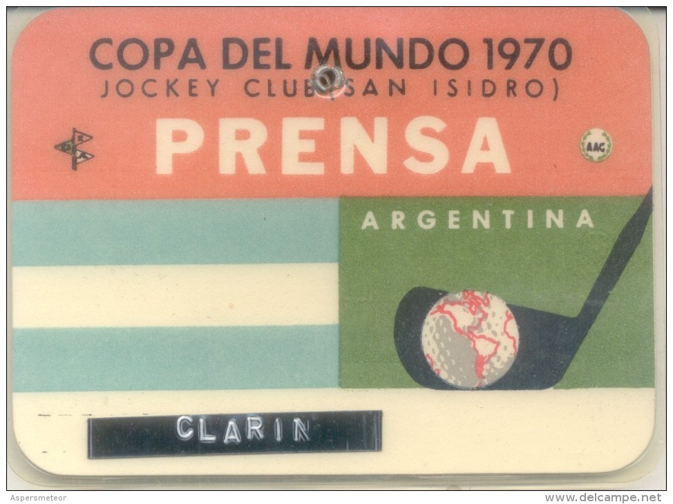 CARNET DE PRENSA ORIGINAL DE UN PERIODISTA DEL GRUPO CLARIN DE LA COPIA MUNDIAL DE GOLF CELEBRADA EN EL JOCKEY CLUB DE S - Autres & Non Classés