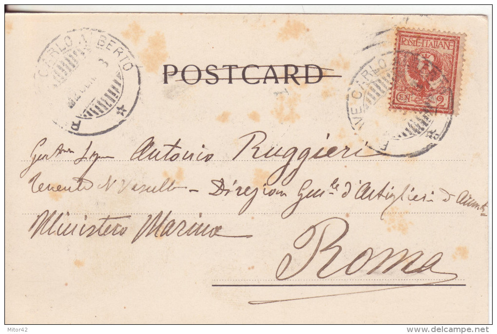 1-St. Thomas & Prince-Sao Tomè E Principe-Spedita Dall´Italia-Francobollo C.2 Aquila Sabauda 1901 - Sao Tome And Principe