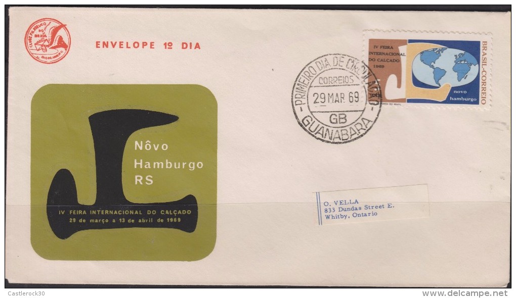 O) 1969 BRAZIL, IV INTERNATIONAL FAIR OF FOOTWEAR, FDC XF - FDC