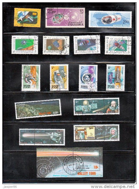 SPACE Comet Spaceship Apollo Rocket,.. Large COLLECTION Souvenir Sheets, Minisheets, Stamps ++ - Collections
