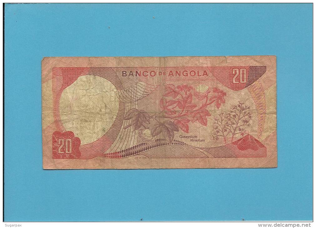 ANGOLA - 20 ESCUDOS - 24.11.1972 - P 99 - MARECHAL CARMONA - PORTUGAL - Angola