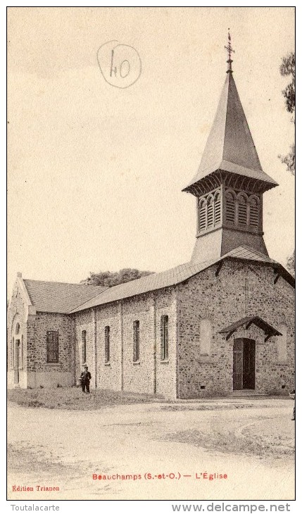 CPA 95 BEAUCHAMPS L EGLISE 1916 - Beauchamp