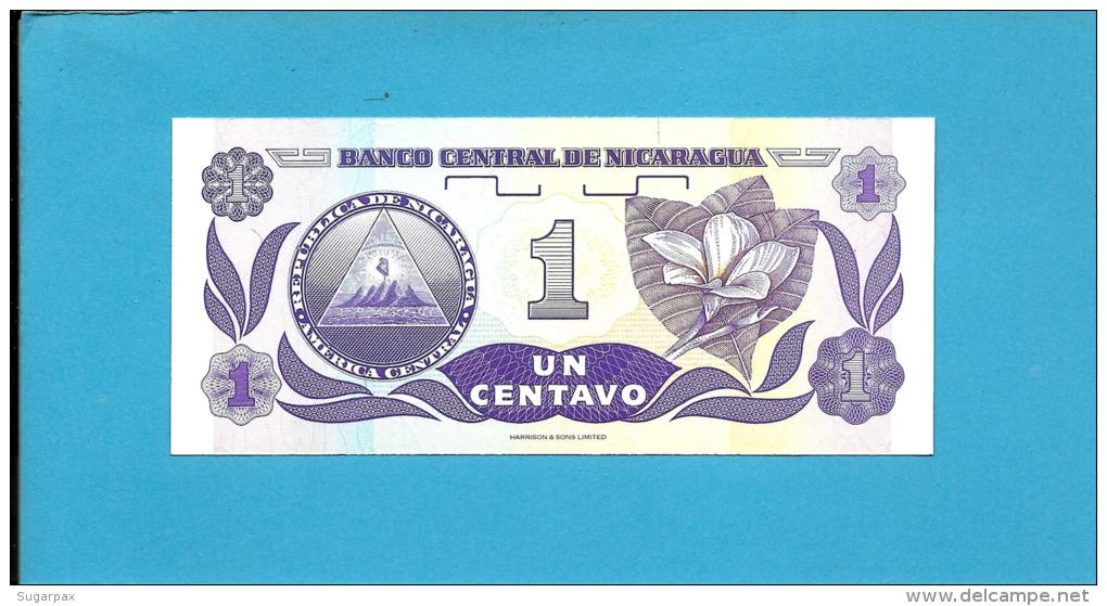 NICARAGUA - 1 Centavo - ND ( 1991 )  - P 167 - UNC. - Serie A/B - 2 Scans - Nicaragua