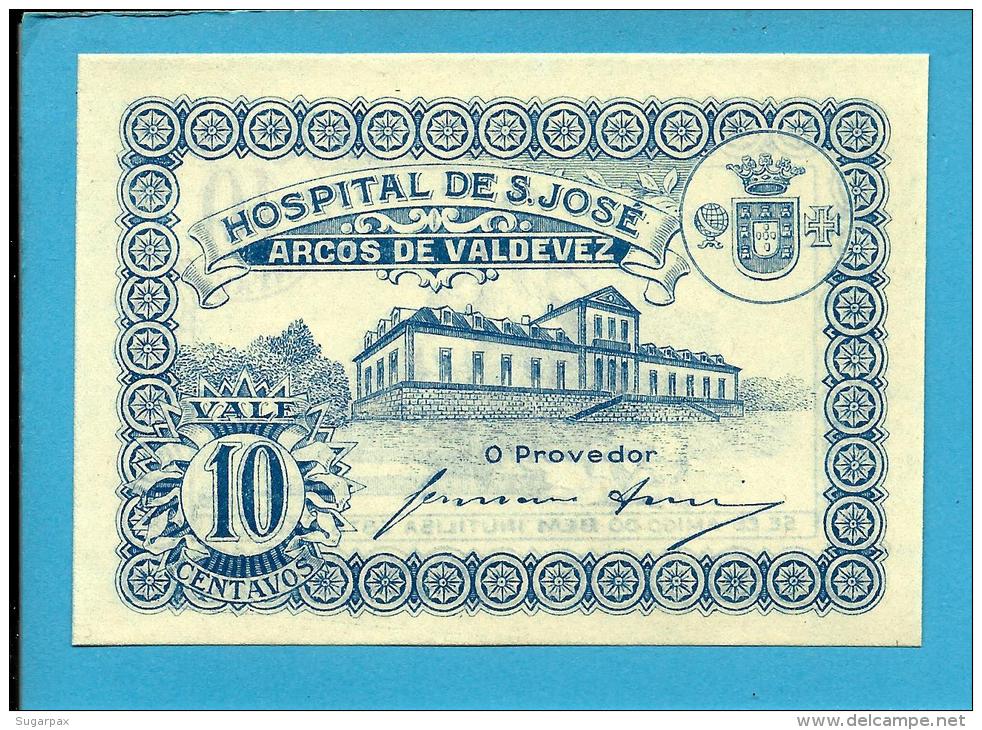 ARCOS DE VALDEVEZ - CÉDULA De 10 CENTAVOS - M.A. 250 - UNC. - ND - PORTUGAL - EMERGENCY PAPER MONEY - NOTGELD - Portogallo