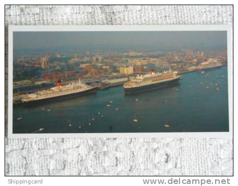 3 CUNARD QUEENS IN SOUTHAMPTON TOGETHER - QM2, QE2 AND Q VICTORIA - OFFICIAL - Dampfer