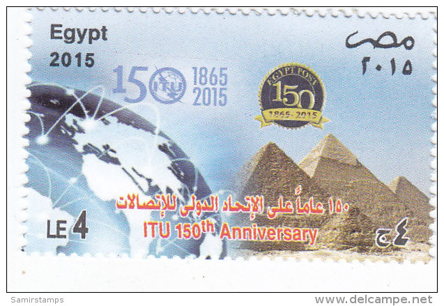 Egypt New Issue 2015, 150th Ann ITU 1v.complete Set MNH - - Unused Stamps