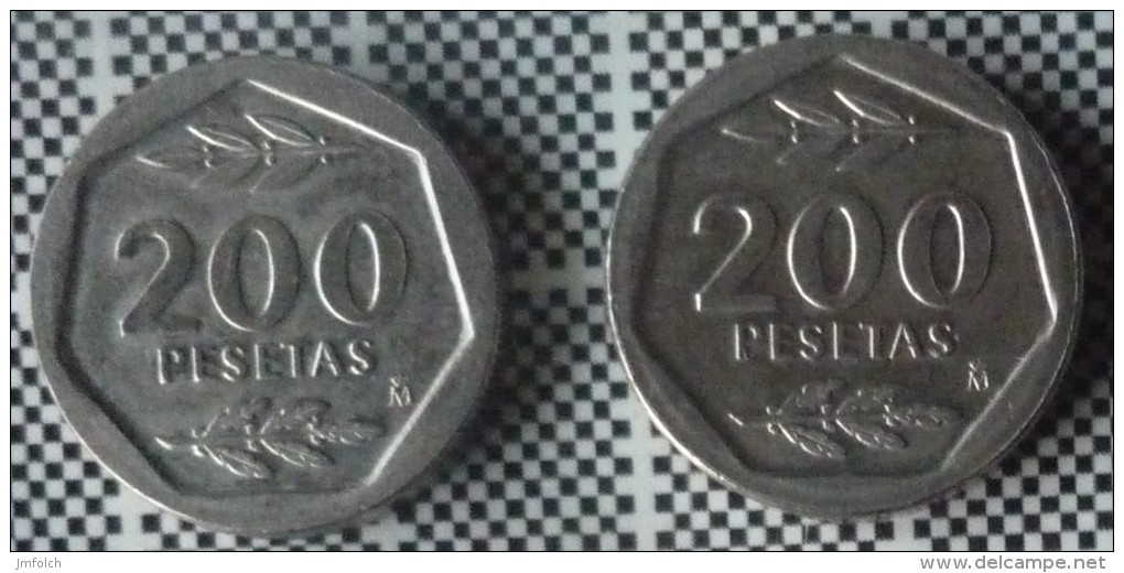 DOS MONEDAS DE 200 PTAS.: AÑOS 1986 Y 1987 - 200 Peseta