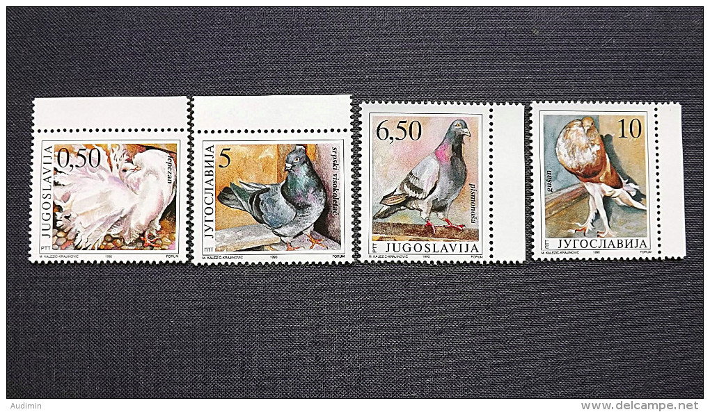 Jugoslawien 2425/8 **/mnh, Taubenrassen, Lepezan, Srpski Visokoleta,  Pismono&#8719;a, Gu&#8719;an, Haustaube - Otros & Sin Clasificación