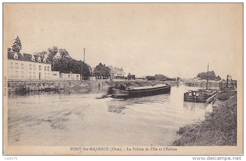 Péniches - Pont Sainte Maxence - Binnenschepen