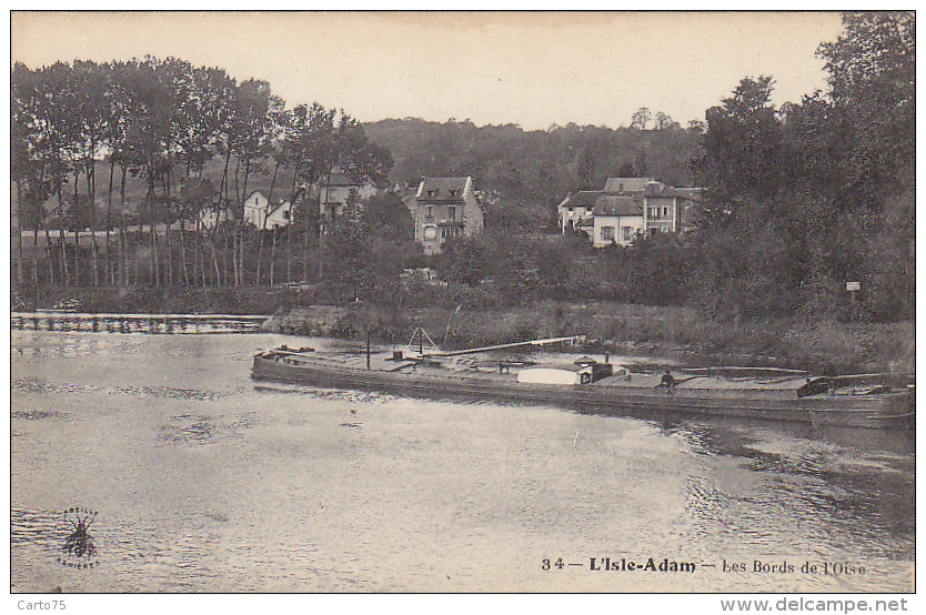 Péniches - Péniche Sur Les Bords De L'Oise à L'Isle Adam - Péniches