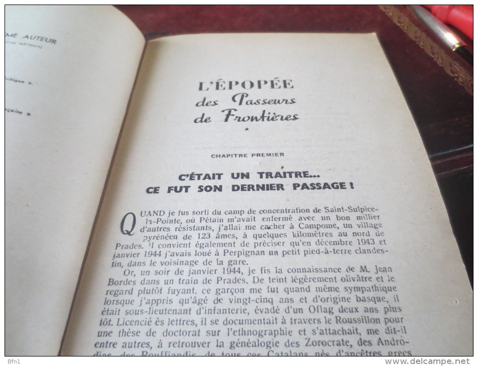 RESISTANCE/MAQUIS-Jean PERRIGAULT-LES PASSEURS DE FRONTIERES 1945 Voir Photos - Guerre 1939-45