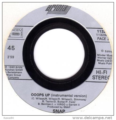 SP 45 RPM (7")  Snap  "  Ooops Up - Dance, Techno En House