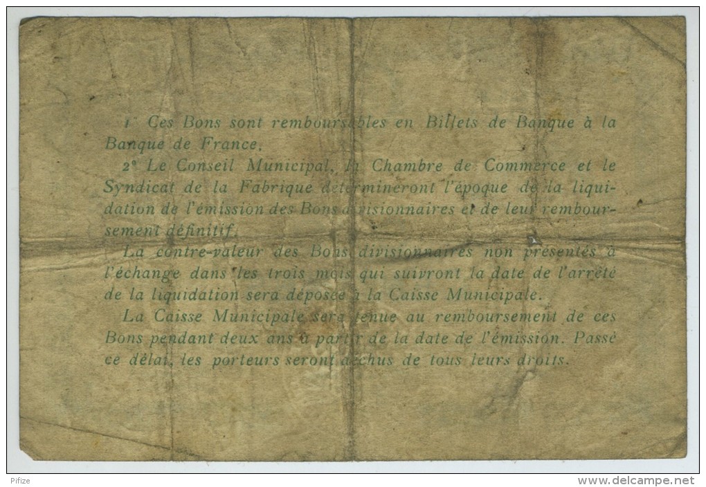 Chambre De Commerce D'Elbeuf 50 Centimes. Sans Date. - Chamber Of Commerce