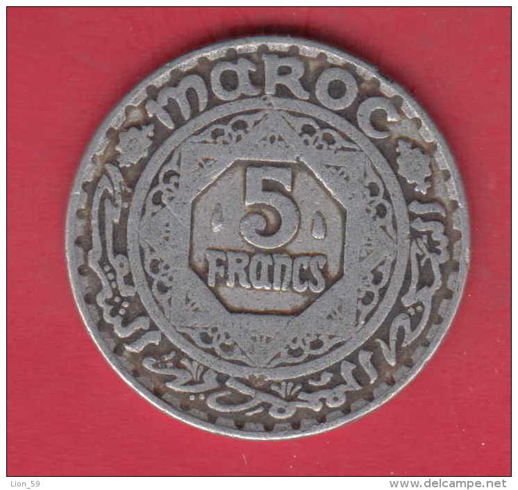 F3724A / - 5 Francs - 1370 / 1950  -  Morocco Maroc Marokko  - Coins Munzen Monnaies Monete - Morocco