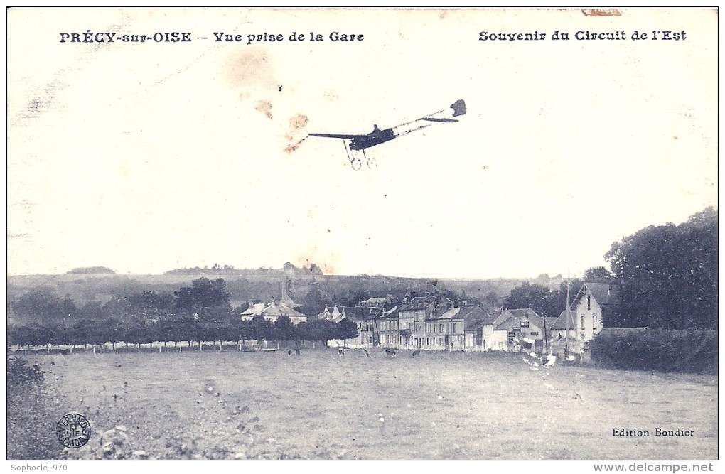 PICARDIE - 60 - OISE - PRECY SUR OISE - Vue Prise De La Gare - Souvenir Du Circuit D'aviation De L'Est - Précy-sur-Oise