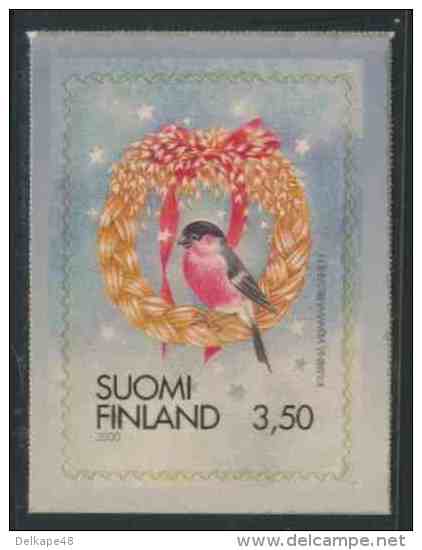 Finland Suomi 2000 Mi 1545 ** Northern Bullfinch Sitting On Wreath – Christmas / Weihnachtskranz / Kerstkrans - Kerstmis