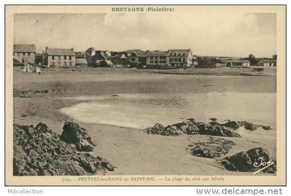 29 SAINT NIC / La Plage Du Côté Des Hôtels, Pentrez-lès-Bains En Saint-Nic / - Autres & Non Classés