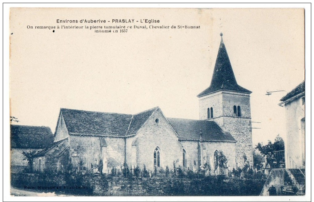 S1680 @ 52 @ PRASLAY @ BELLE CPA : EGLISE @ A VOIR - Other & Unclassified