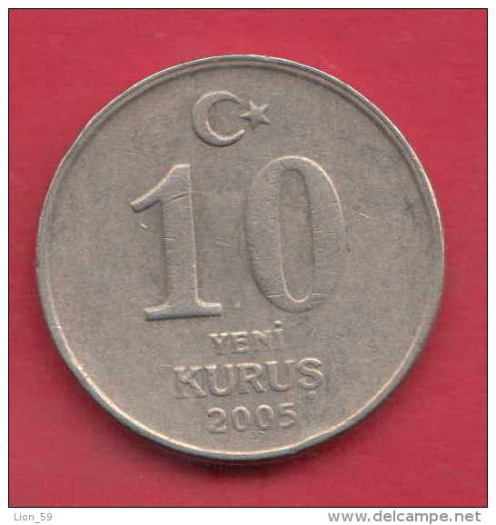 F4477  / -  10 Kurus -  2005  -  Turkey Turkije Turquie Turkei  - Coins Munzen Monnaies Monete - Turquia