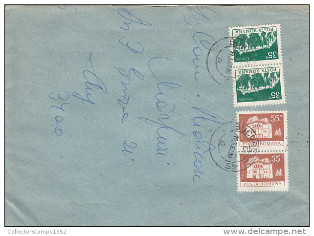 26940- TRADITIONAL HOUSE, RASNOV FORTRES RUINS, STAMPS ON COVER, 1982, ROMANIA - Cartas & Documentos