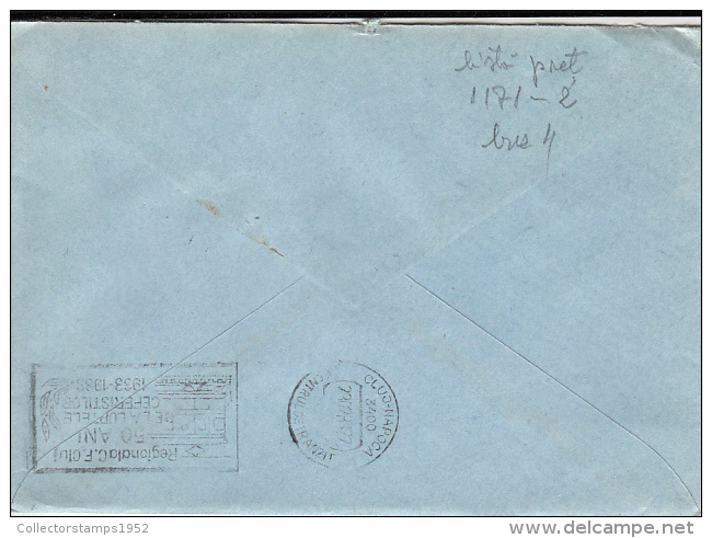 26957- MONASTERY, STAMPS ON REGISTERED COVER, FORESTRY COMPANY ROUND STAMP, 1983, ROMANIA - Lettres & Documents