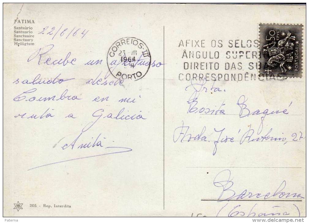 2855  Postal Portugal Porto 1964 - Cartas & Documentos