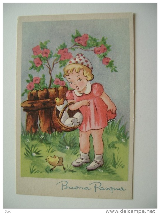 BUONA  PASQUA   JOYEUES  PAQUES     POSTCARD  UNUSED   CONDITION PHOTO FORMATO PICCOLO - Pasqua