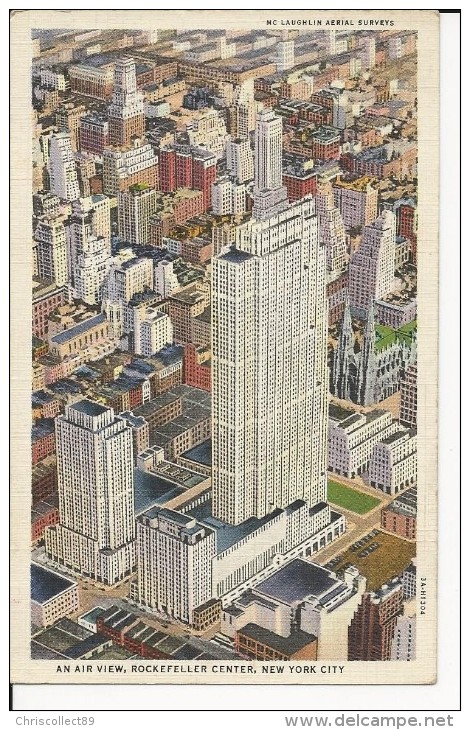 Carte Postale  Etats Unis  : An Air View , Rockefeller Center , New York City - Autres Monuments, édifices