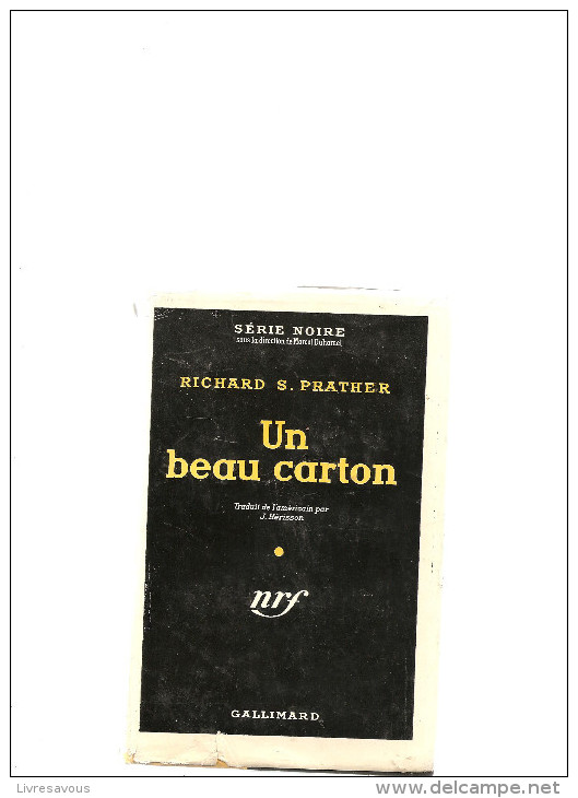 Policier Série Noire N°145 NRF Un Beau Carton De Richard S. Prather De 1952 - NRF Gallimard