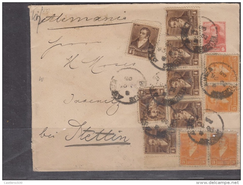 O) 1895 ARGENTINA, POSTAL STATIONARY MULTIPLE, PRESIDENT BERNARDINO RIVADAVIA, XF - Postal Stationery