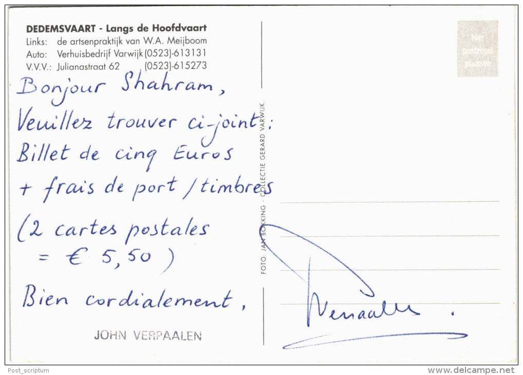 Pays-BAs - Dedemsvaart Langs De Hoofdvaart - Dedemsvaart