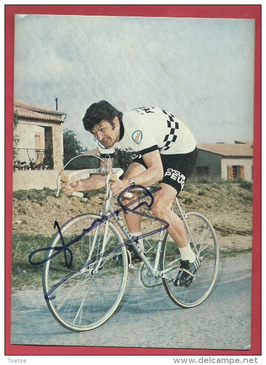 Coureur Cycliste Français : Bernard Thévenet - Equipe Peugeot - Signature Originale - Cyclisme