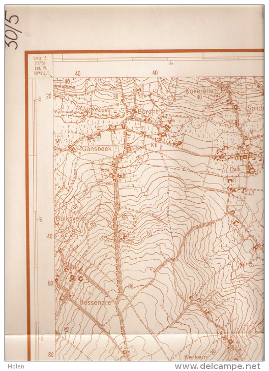 STAFKAART MAARKEDAAL * CARTE D ETAT MAJOR FLOBECQ 1954 MAARKE-KERKEM SCHORISSE ZEGELSEM ELLEZELLES BRAKEL RONSE S345 - Topographical Maps