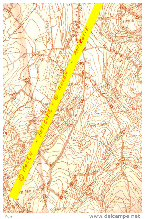 STAFKAART MAARKEDAAL * CARTE D ETAT MAJOR FLOBECQ 1954 MAARKE-KERKEM SCHORISSE ZEGELSEM ELLEZELLES BRAKEL RONSE S345